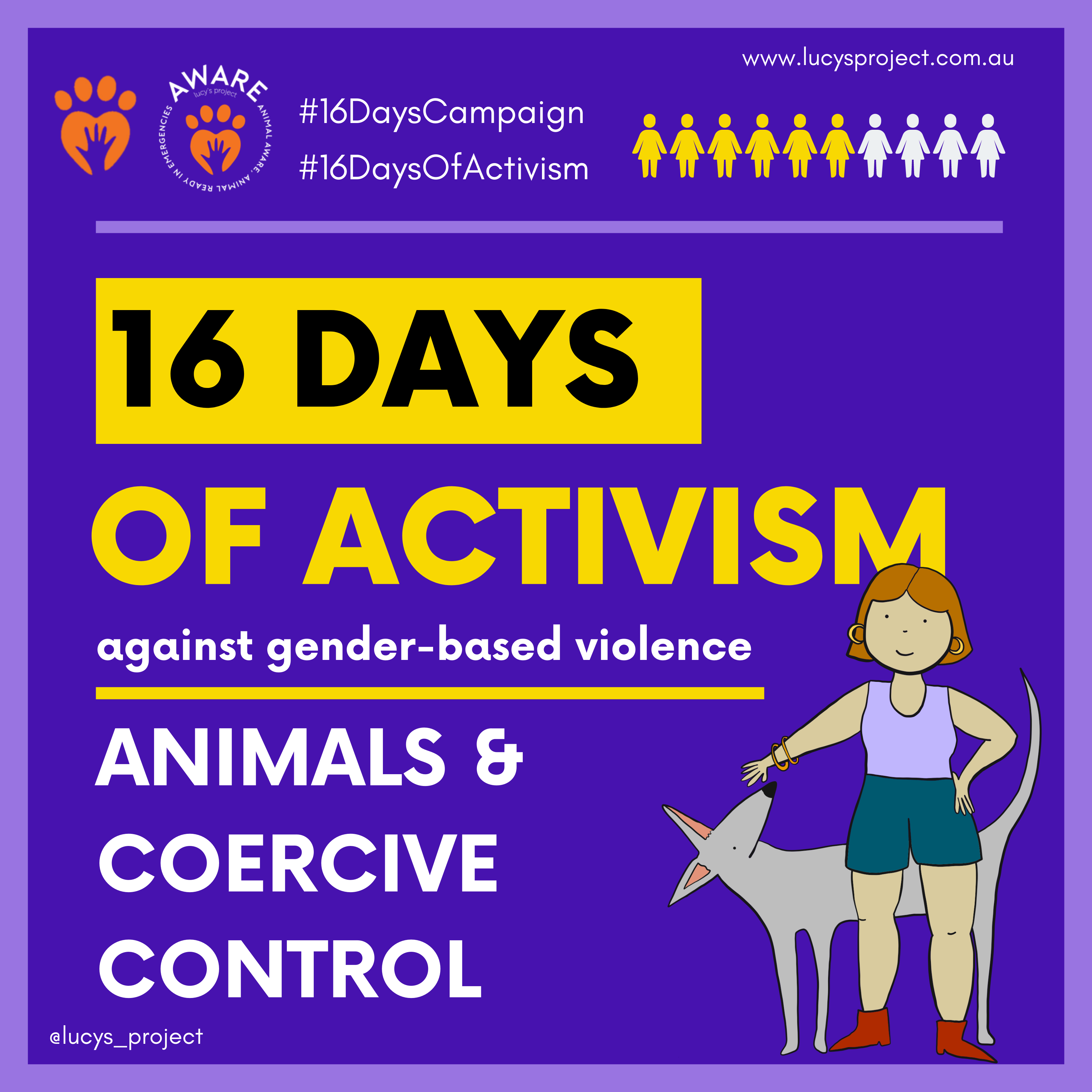 16 Days of Activism 2021 - Coercive control & animals - Lucy's Project